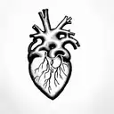 a human heart tattoo design idea