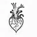 a human heart tattoo design idea