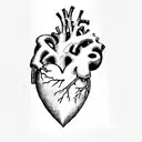 a human heart tattoo design idea