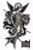 Irish archangel  tattoo design idea