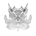 three samurai sword  tattoo design idea