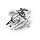 zoro's swords from one piece tattoo design idea