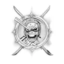 zoro's swords from one piece tattoo design idea