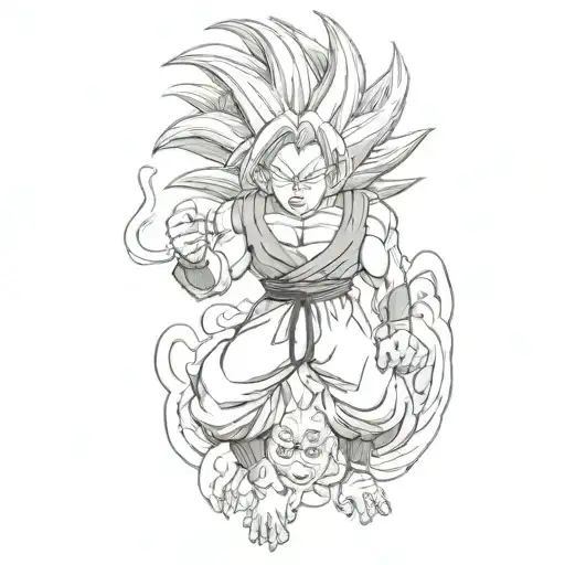 dragon ball z tattoo design idea