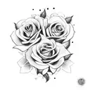 wrap around vine with multiple black roses tattoo design idea