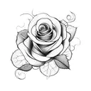 wrap around vine with multiple black roses tattoo design idea