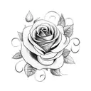 wrap around vine with multiple black roses tattoo design idea