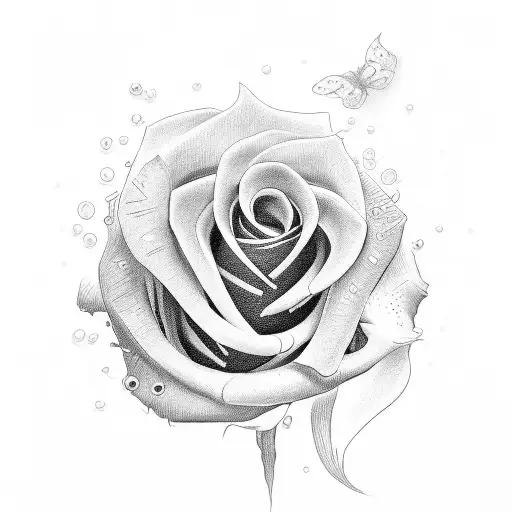 100 dollar bill roses  tattoo design idea