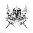 Eagle wings tattoo design idea