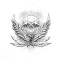 Eagle wings tattoo design idea