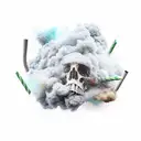 smoke effect tattoo design idea