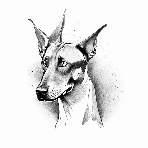 doberman tattoo design idea