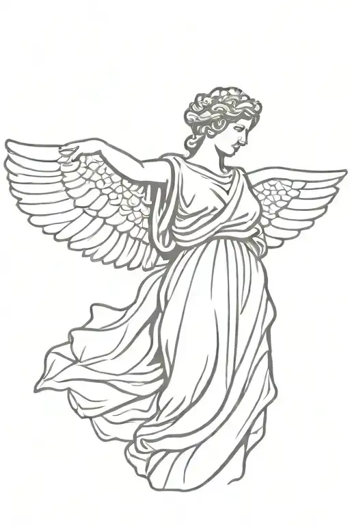 The winged victory of Samothrace tattoo design idea
