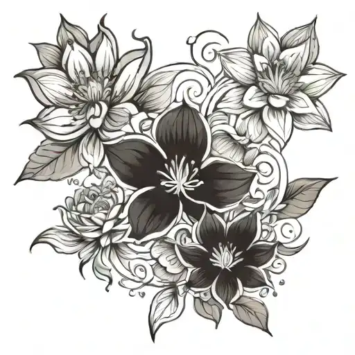 fiore loto + unalome + nome mamma  tattoo design idea
