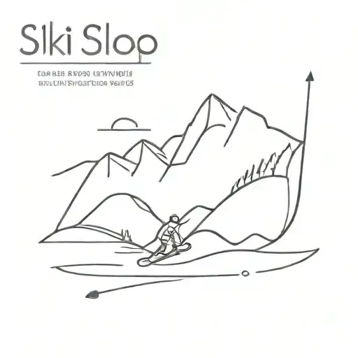 ski slope tattoo design idea