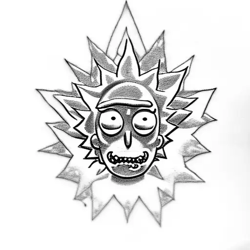 Rick and Morty tattoo design idea