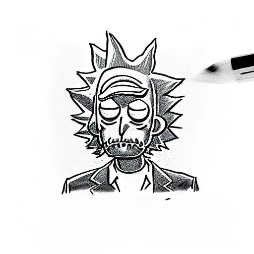 Rick and Morty tattoo design idea