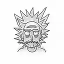 Rick and Morty tattoo design idea