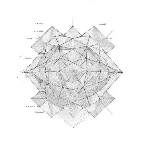 A stock market graph transformed into a futuristic landscape tattoo design idea