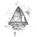 paper boat  tattoo design idea
