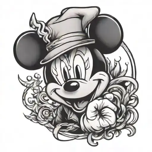 mickey head as a killer tattoo  tattoo design idea