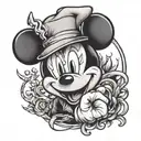 mickey head as a killer tattoo  tattoo design idea