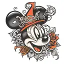 mickey head as a killer tattoo  tattoo design idea