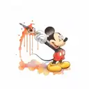 mickey mouse killer   tattoo design idea