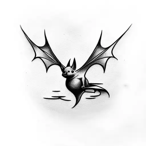 Bat Tattoo Stencil