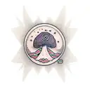 lsd mushroom hippie tattoo design idea