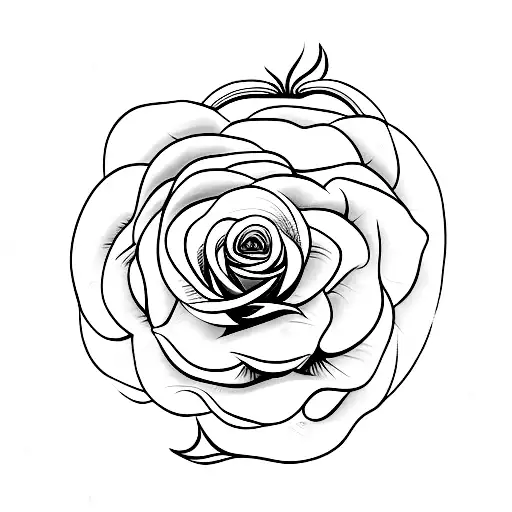 aphrodite tattoo with the goddes, a Rose, a Shell  tattoo design idea