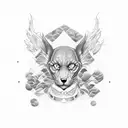 Create the tato art for slee based on fast fourier transform of 2D picture. It should be black and white and dotted. tattoo design idea