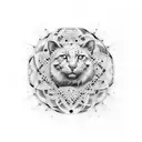 Create the tato art for slee based on fast fourier transform of 2D picture. It should be black and white and dotted. tattoo design idea