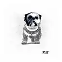 shih tzu riding motorcycle yamaha tattoo design idea