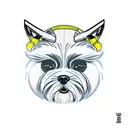 shih tzu riding motorcycle yamaha tattoo design idea