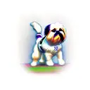 shih tzu riding motorcycle yamaha tattoo design idea