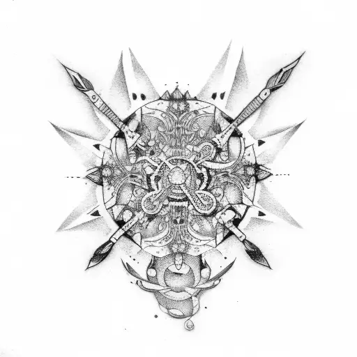 trap tattoo design idea