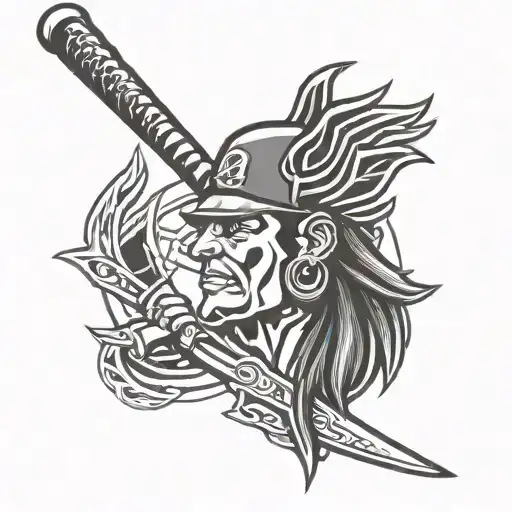 atlanta braves tomahawk tattoo design idea