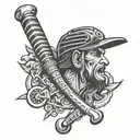 atlanta braves tomahawk tattoo design idea