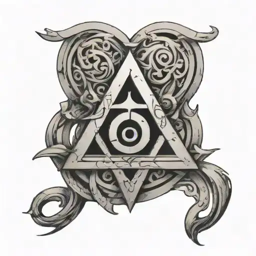 religious symbol and grit mentality intertwine tattoo design idea