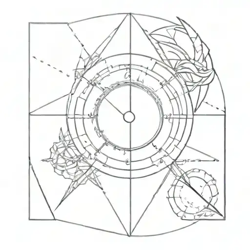 sundial tattoo design idea