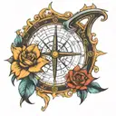 sundial tattoo design idea