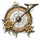 sundial tattoo design idea