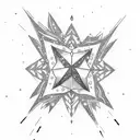 star with sparkles tattoo design idea