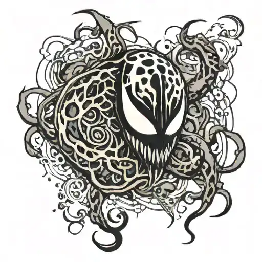 symbiote tattoo design idea