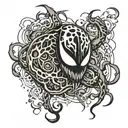 symbiote tattoo design idea