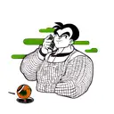 A finance-themed tattoo featuring a dragon ball z character managing money in a dotwork style tattoo design idea