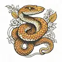 Snake on the collarbone tattoo design idea