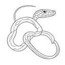 Snake on collarbone tattoo design idea