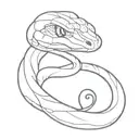 Snake on collarbone tattoo design idea